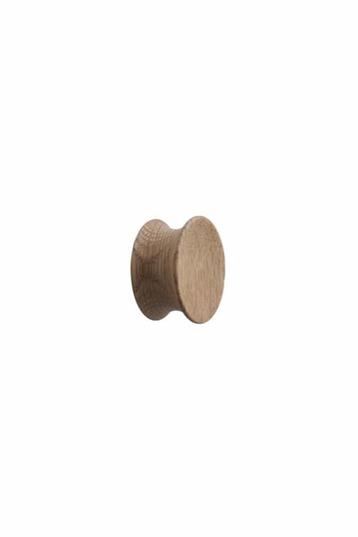 Furnipart- Pulley - knop i eg lakeret H22,5mm Ø45mm