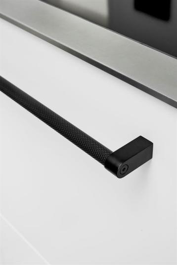 Furnipart - Regular 2 - greb i rustfrit stål/zink mat sort CC2x640mm L1297mm H40mm
