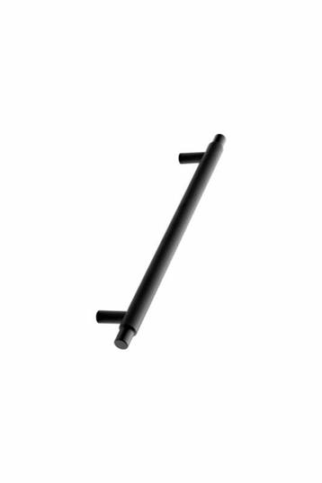 Furnipart - Manor long - greb i zink og aluminium Mat sort CC640mm L694mm B14mm H36m