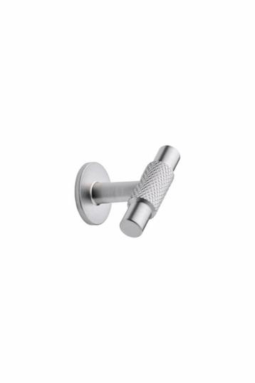 Furnipart - Manor T - greb i zink Inox look L54mm H39mm Ø30mm