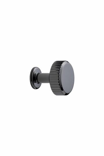 Furnipart- Villa round - knop i zink sort nikkel H20mm Ø30mm