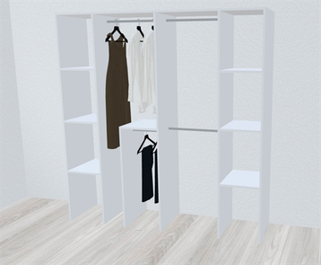 Celebert Inventar fra bredde 200 til 220 cm passer til 2 skydedøre