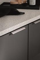 Furnipart - Edge Straight - greb i aluminium inox look CC60mm L100mm B40,9