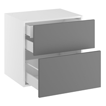 Kitchn Badunderskab lavt m/2 skuffer og 1 indvendig skuffe H:576 D:450 B:1000