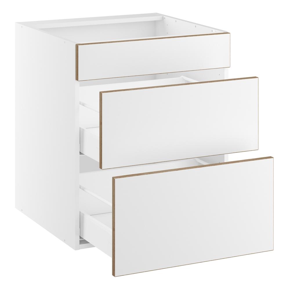 Underskab t/kogeplade, blændfront 124mm, 2 skuffer D:500. H:704 B:1000 D:580