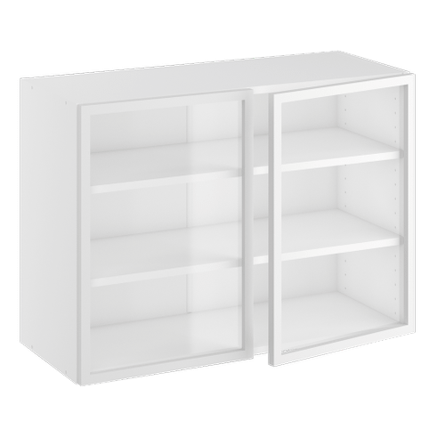 Kitchn Lavt vitrineskab Alu 2 hylder 2 låger