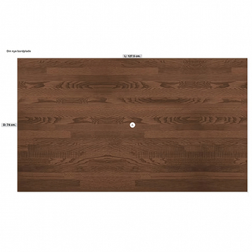 40 mm Massiv træbordplade - Mørk Ask