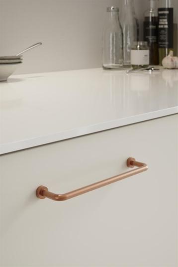 Furnipart - Lounge - greb i zink børstet kobber CC160mm L174mm H35mm B14mm