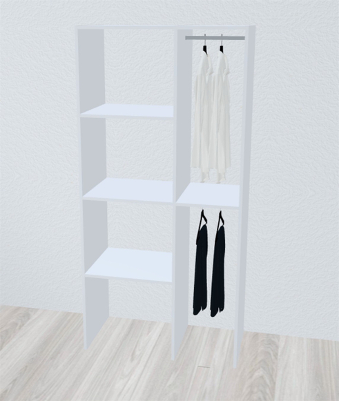 Celebert Inventar fra bredde 100 til 120 cm passer til 2 skydedøre