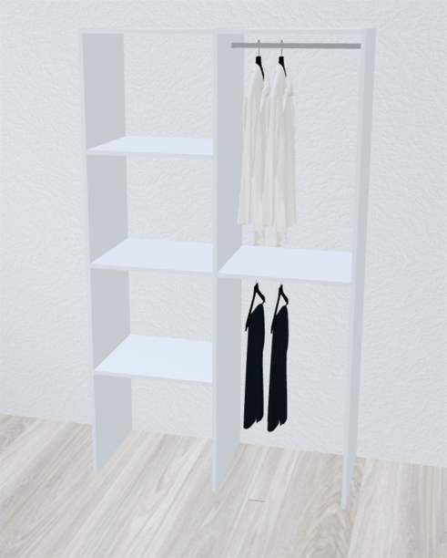 Celebert Inventar fra bredde 120 til 140 cm passer til 2 skydedøre