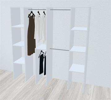 Kitchn Inventar fra bredde 200 til 220 cm passer til 2 skydedøre