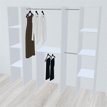 Kitchn Inventar fra bredde 220 til 240 cm passer til 3 skydedøre