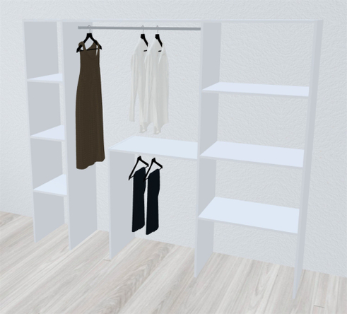 Celebert Inventar fra bredde 240 til 260 cm passer til 3 skydedøre