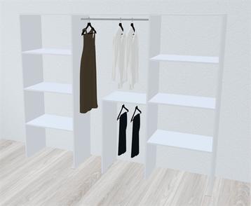 Kitchn Inventar fra bredde 260 til 280 cm passer til 3 skydedøre