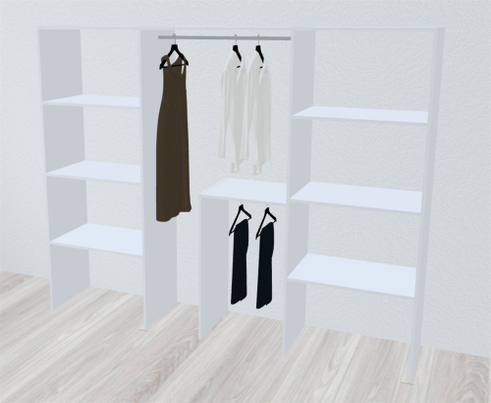 Celebert Inventar fra bredde 260 til 280 cm passer til 3 skydedøre