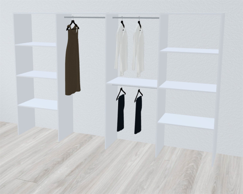 Celebert Inventar fra bredde 320 til 340 cm passer til 4 skydedøre