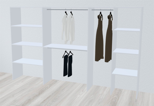 Celebert Inventar fra bredde 340 til 360 cm passer til 3 skydedøre