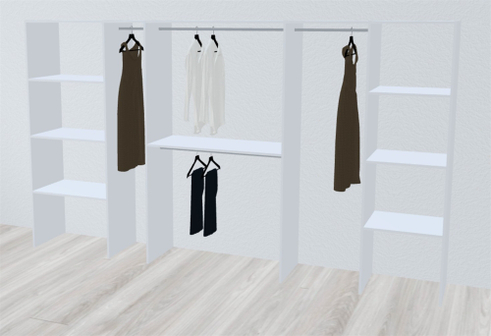 Celebert Inventar fra bredde 360 til 380 cm passer til 3 skydedøre