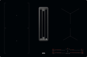 80 cm Induktionskogeplade m/ intgr. Emhætte - AEG 6000 - CCK84543CB