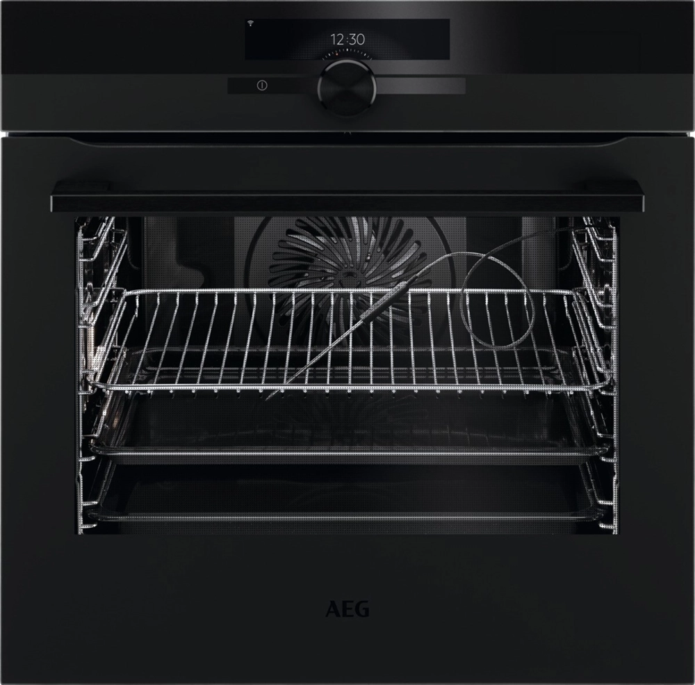 Indbygningsovn med Pyrolyse - SenseCook - MATT BLACK - AEG 8000 - BPK948330T