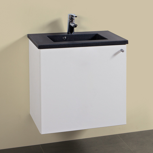 Multi-Living Hvid front small bad underskab med 1 låge og vaskebordplade