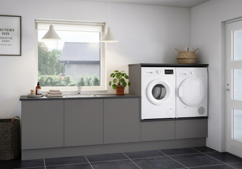 Multi-Living Bryggers sæt med Cibo Grigio | Underskab m. skuffe, Vaskeskab, Gavle, Sokkelsæt - Bryggers sæt 23