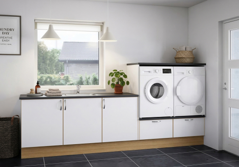 Multi-Living Bryggers sæt med London | Underskab m. skuffe, Vaskeskab, Gavle, Sokkelsæt - Bryggers sæt 23