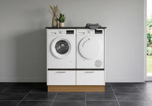 Multi-Living Bryggers sæt med London | Underskab m. skuffe, Vaskeskab, Gavle, Sokkelsæt - Bryggers sæt 1