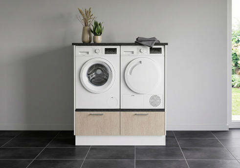 Multi-Living Bryggers sæt med Wien | Underskab m. skuffe, Vaskeskab, Gavle, Sokkelsæt - Bryggers sæt 1