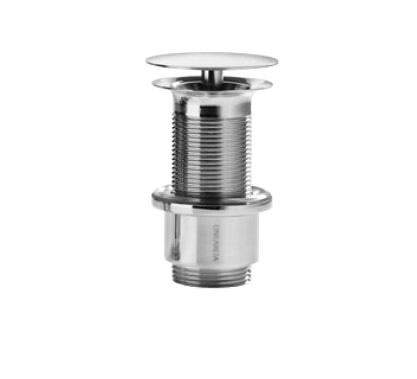 Tvangsåben bundventil - Krom - 50mm