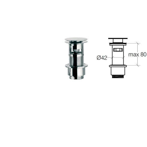 Klik-ventil til vaske m. overløb
