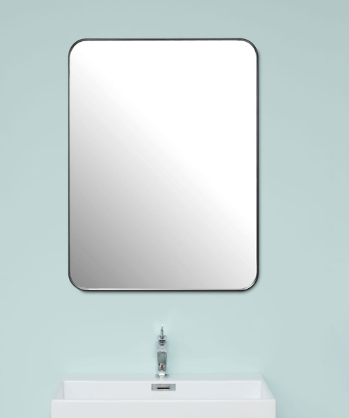 Spejl m. sort metalramme - 60x80cm / 120x80cm