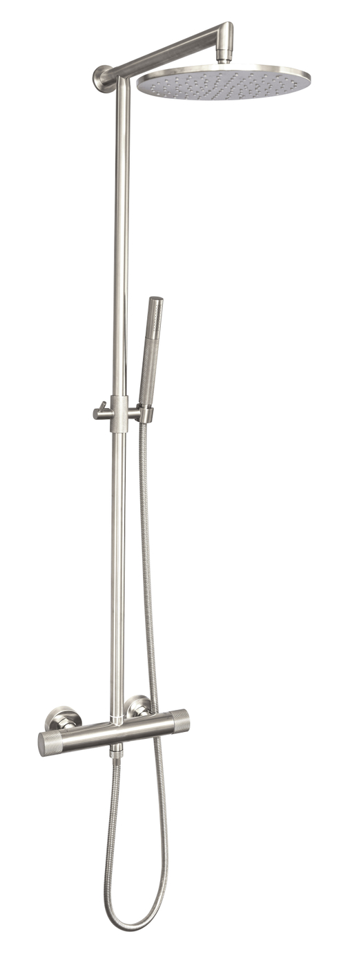 Cassøe brusesæt Crystal Cut - T8 - Børstet stål