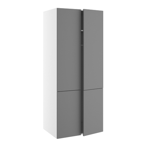 Kitchn Garderobeskab m/3 hylder 1 hattehylde, 1 mellemside og 1 bøjlestang med 2-delt låge (leveres kun usamlet) 2 låger H:1952 D:580 B:1000