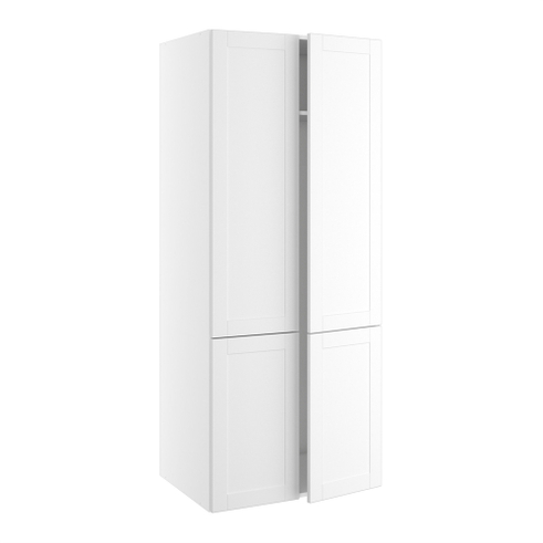 Kitchn Garderobeskab m/3 hylder 1 hattehylde, 1 mellemside og 1 bøjlestang med 2-delt låge (leveres kun usamlet) 2 låger H:1952 D:580 B:1000