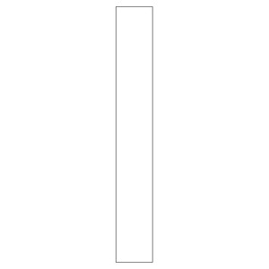 Tilpasning til underskab<br>H: 89,6 cm B: 10 cm