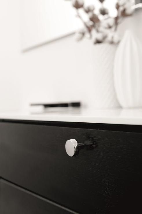 Furnipart - Autumn - greb i Zink Blank krom H34mm Ø36mm