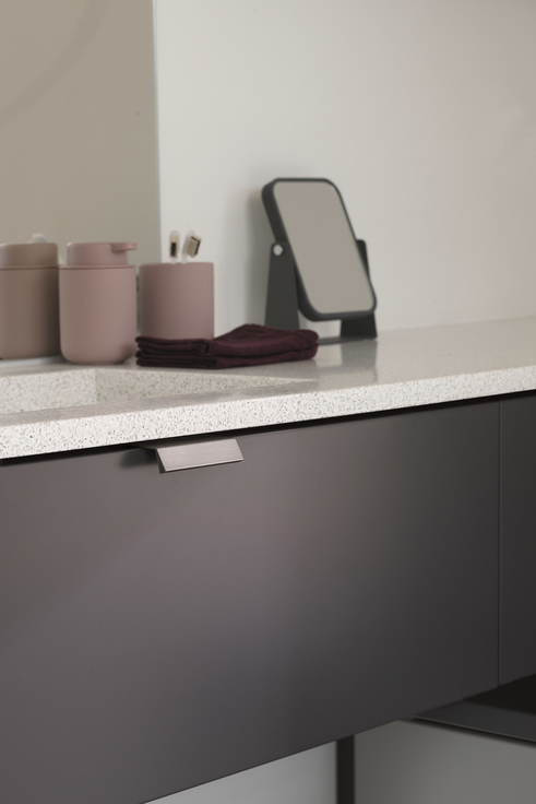 Furnipart - Bench - greb i aluminium inox look CC60mm L100mm B48,3mm H18,5