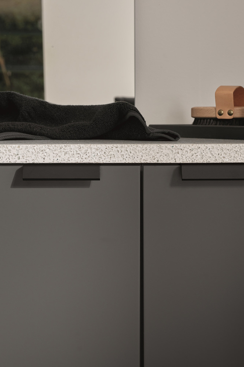 Furnipart - Bench - greb i aluminium børstet mat sort CC60mm L100mm B48,3m