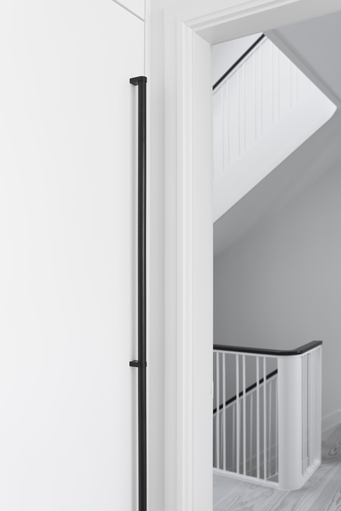 Furnipart - Big - greb i stål/zink sort CC256mm L268mm H45mm Ø22mm