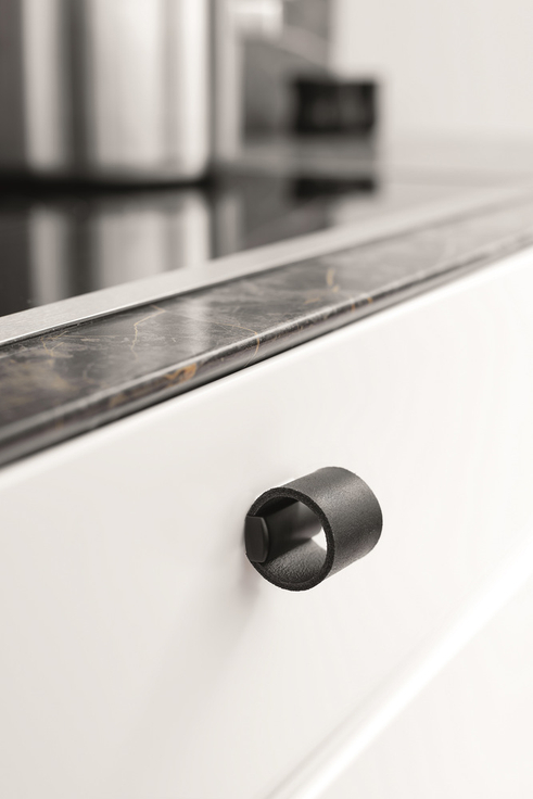 Furnipart - Drum - greb i læder/zink