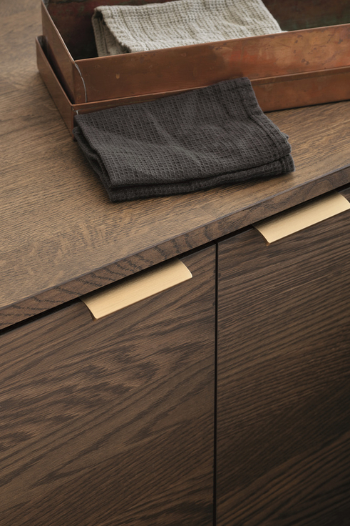 Furnipart - Edge Straight - greb i aluminium børstet messing CC60mm L100mm