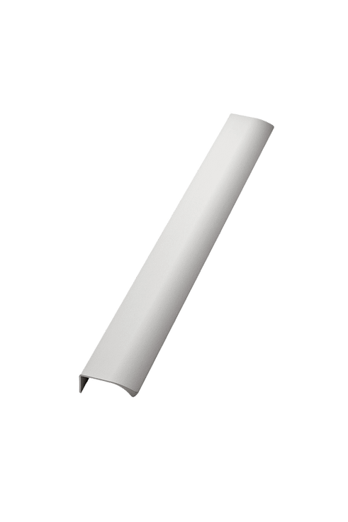 Furnipart - Edge Straight - greb i aluminium NCS 0500 - Mat hvid CC2x160mm