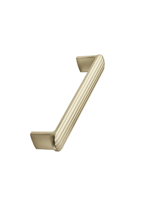 Furnipart - Fluted - greb i zink børstet guld CC128mm L148mm B20mm H29mm