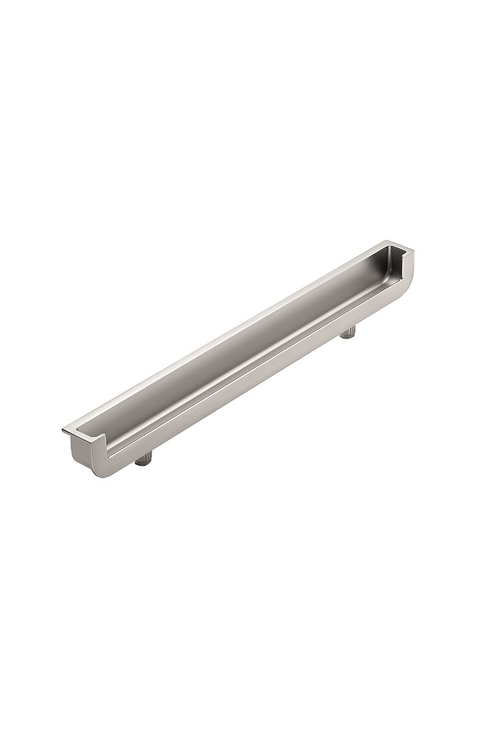 Furnipart - Hide - greb i Zink Inox look CC128mm L200mm B16mm H30,5mm