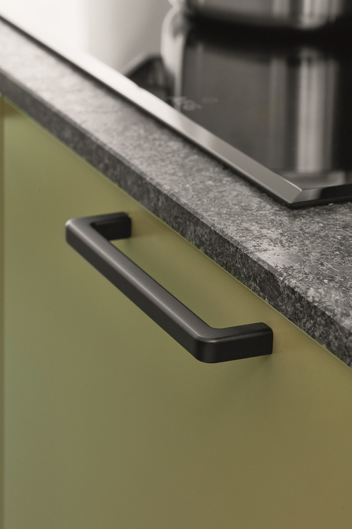 Furnipart - Mango - greb i zink sort CC160mm L172mm B12mm H35mm