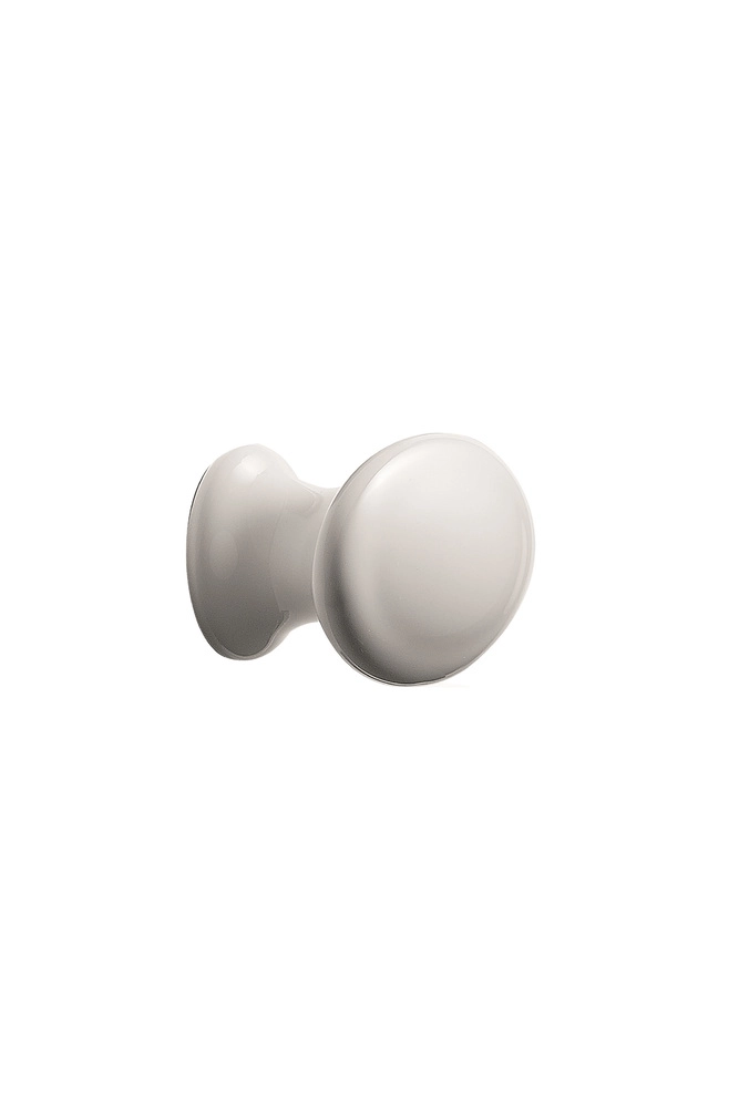 Furnipart - Oval Porcelain - greb i Keramik hvid L60mm B35mm H38mm Ø30mm
