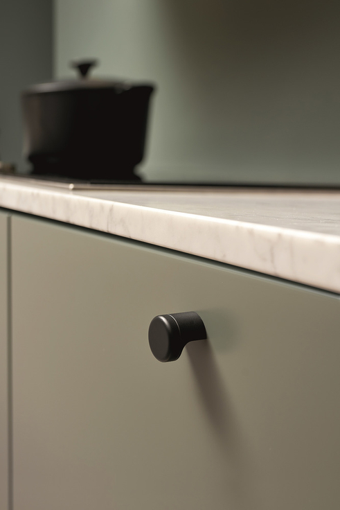 Furnipart - Point - greb i zink mat sort H25mm Ø28mm