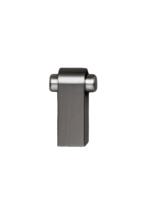 Furnipart - Regular 2 Connector - greb i Zink Inox look L14mm B16mm H4