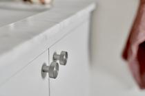 Furnipart - Simon - greb i stål inox look H29mm Ø35mm